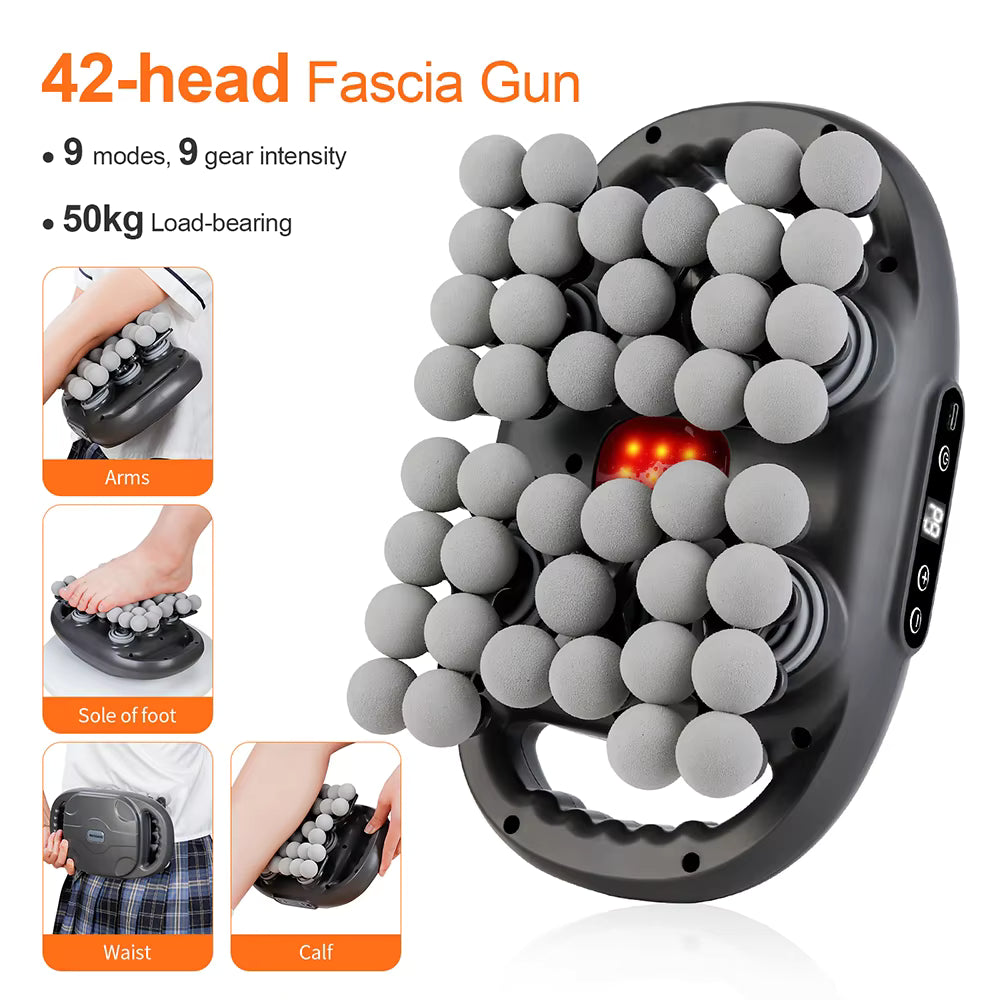 42-Head Deep Tissue Massage Gun