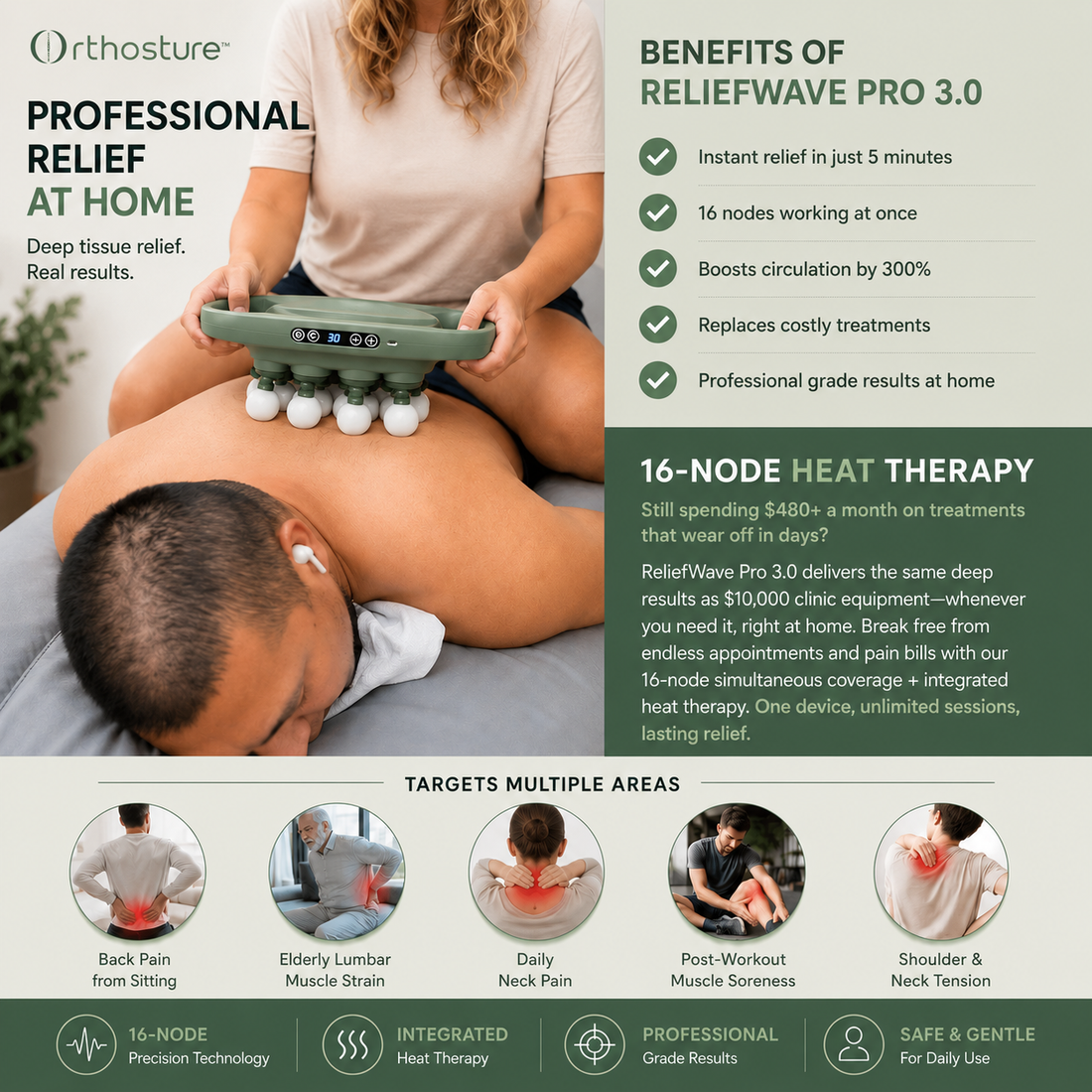 42-Head Deep Tissue Massage Gun