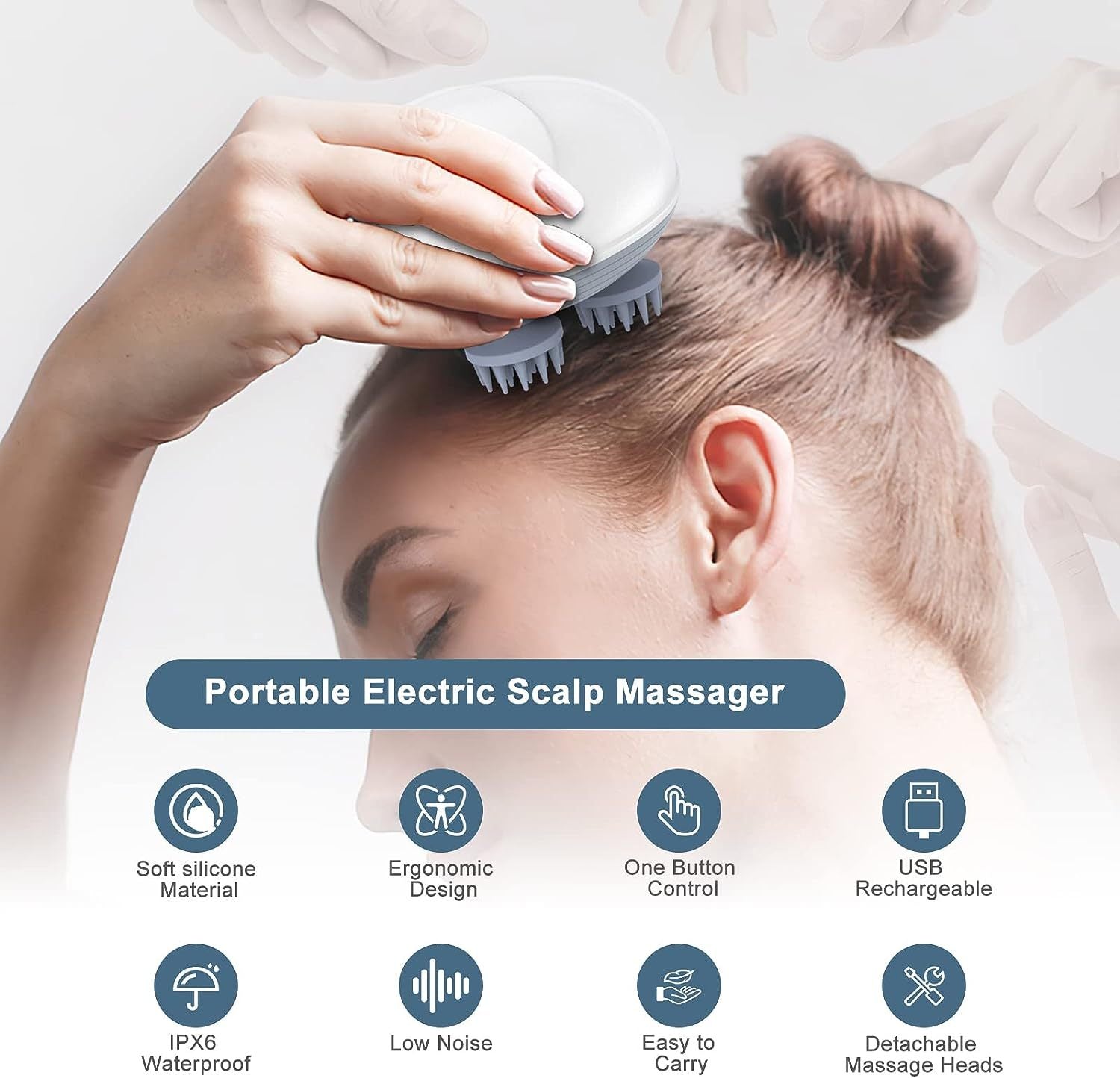 Rechargeable Massager with Deep Tissue Massage Nodes